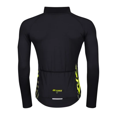 Force SPIKE černo-fluo cyklodres - dlouhý rukáv