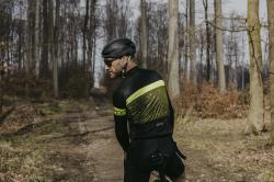 Force SPRAY army-fluo pánsky cyklistický dres - dlhý rukáv