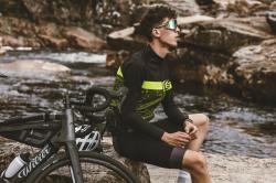 Force SPRAY army-fluo pánsky cyklistický dres - dlhý rukáv