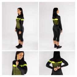 Force SPRAY LADY army-fluo dámsky cyklodres - dl. rukáv