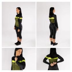 Force SPRAY LADY army-fluo dámsky cyklodres - dl. rukáv