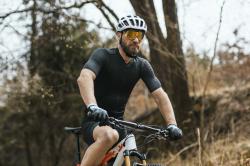 Force STREAM černý pánský cyklodres - krátký rukáv