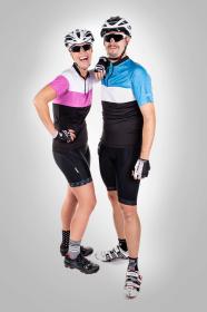 Force VIEW černo-modro-bílý cyklodres