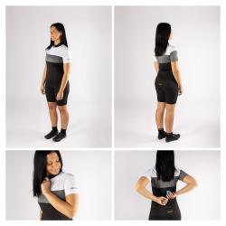 Force VIEW LADY čierno-bielo-šedý dámsky cyklodres