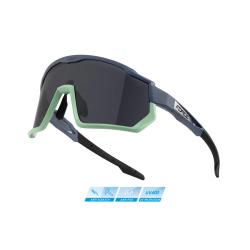 Force DRIFT stormy blue-mint cyklistické brýle - černé kontrast.sklo