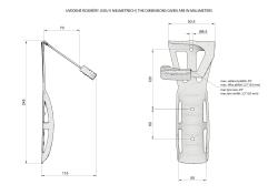 Force Držiak bicykla na stenu za predné koleso Fe, biely