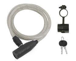 Force Zámek F ECO spirálový s držákem 120cm/8mm, čirý