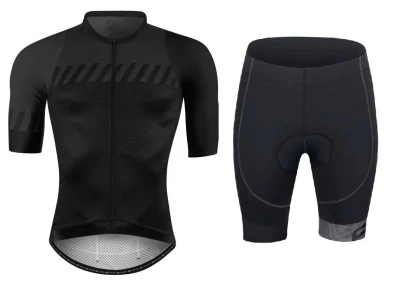 Force FASHION černo-šedý cyklistický dres - krátký rukáv + Force B21 EASY černé cyklokraťasy do pasu s vložkou Force FASHION černo-šedý cyklistický dres - krátký rukáv + Force B21 EASY černé cyklokraťasy do pasu s vložkou