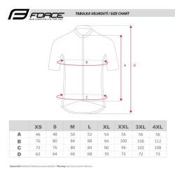 Force FASHION černo-šedý cyklistický dres - krátký rukáv POUZE XXL (VÝPRODEJ)