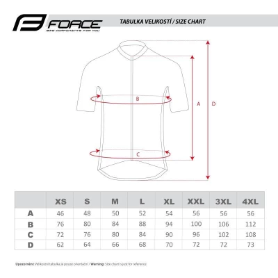 Force FASHION černo-šedý cyklistický dres - krátký rukáv POUZE XXL (VÝPRODEJ)