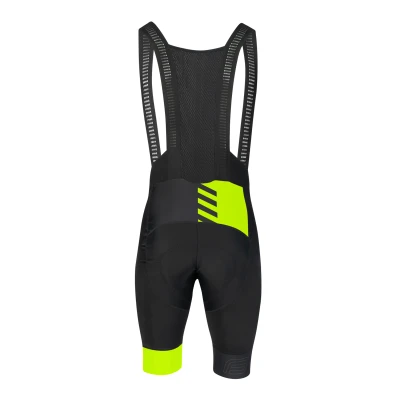 Force FASHION černo-fluo cyklokalhoty se šráky a vložkou