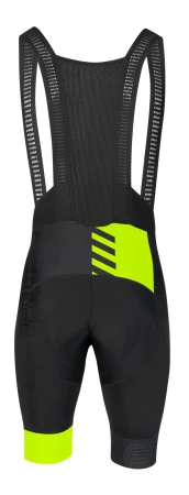 Force FASHION černo-fluo cyklokalhoty se šráky a vložkou