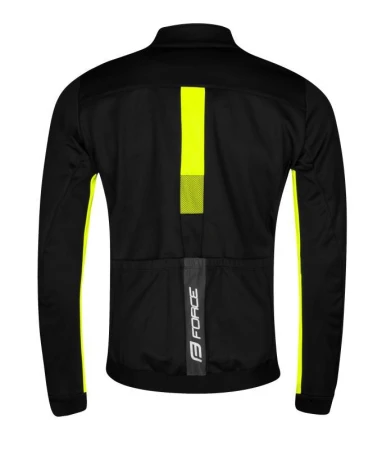 Force FROST černo-fluo pánská softshell cyklobunda POUZE 3XL (VÝPRODEJ)