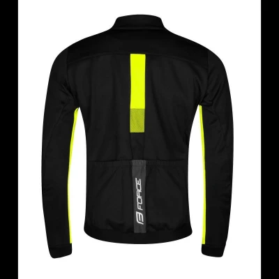 Force FROST černo-fluo pánská softshell cyklobunda POUZE S (VÝPRODEJ)