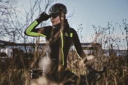 Force FROST černo-fluo dámská softshell cyklobunda