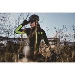 Force FROST černo-fluo dámská softshell cyklobunda