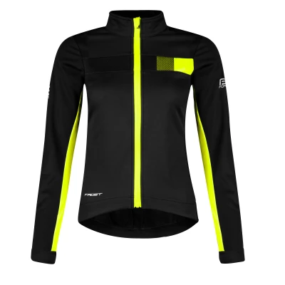 Force FROST černo-fluo dámská softshell cyklobunda Force FROST černo-fluo dámská softshell cyklobunda