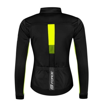 Force FROST černo-fluo dámská softshell cyklobunda