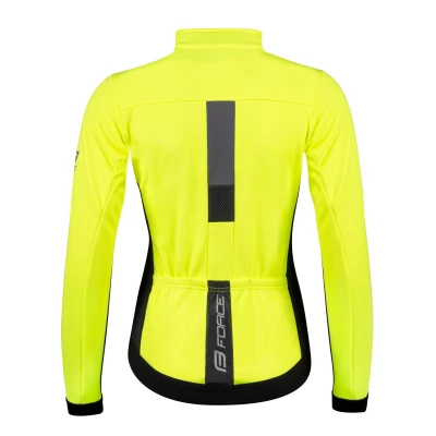 Force FROST LADY fluo-černá dámská softshell cyklobunda