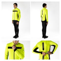 Force FROST fluo-černá pánská softshell cyklobunda