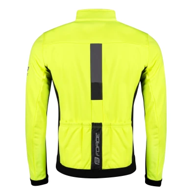 Force FROST fluo-černá pánská softshell cyklobunda