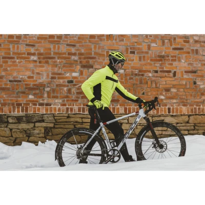 Force FROST fluo-černá pánská softshell cyklobunda