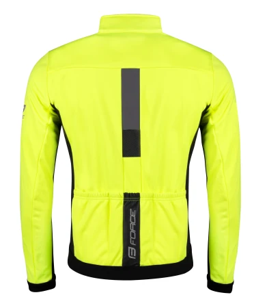 Force FROST fluo-černá pánská softshell cyklobunda