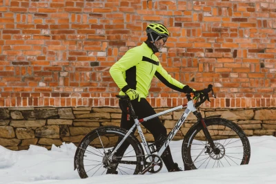Force FROST fluo-černá pánská softshell cyklobunda