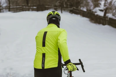 Force FROST fluo-černá pánská softshell cyklobunda