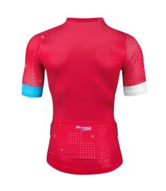 Force GAME červený cyklistický dres - kr. rukáv + Force BLADE MTB černé cyklokraťasy