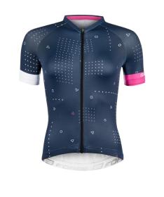 Force GAME tm.modrý dámský cyklodres - kr. rukáv POUZE M (VÝPRODEJ)