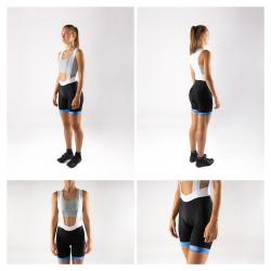 Force GEM LADY čierno-modré dámske cyklokraťasy so šrákmi a vložkou