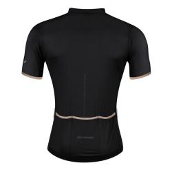 Force GOLD černo-zlatý cyklistický dres + Force B38 černé cyklokraťasy se šráky s vložkou