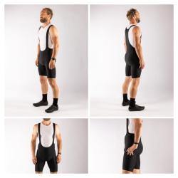 Force GOLD černý cyklodres - dlouhý rukáv + Force ACTION černé cyklokraťasy