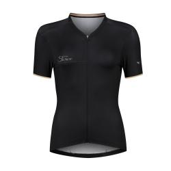 Force GOLD LADY čierny dámsky cyklodres - kr. rukáv