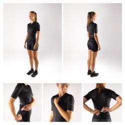 Force GOLD LADY čierny dámsky cyklodres - kr. rukáv