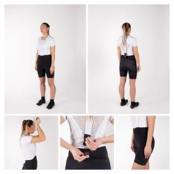 Force GOLD LADY černo-zlaté dámské cyklokraťasy se šráky a vložkou