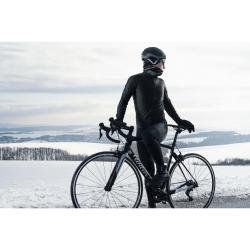 Force EXTREME černé zimní cyklokalhoty bez vložky + šátek Kilpi