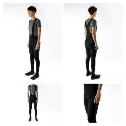 Force EXTREME černé zimní cyklokalhoty s vložkou + šátek Kilpi