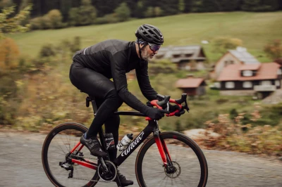 Force EXTREME černé zimní cyklokalhoty s vložkou + šátek Kilpi