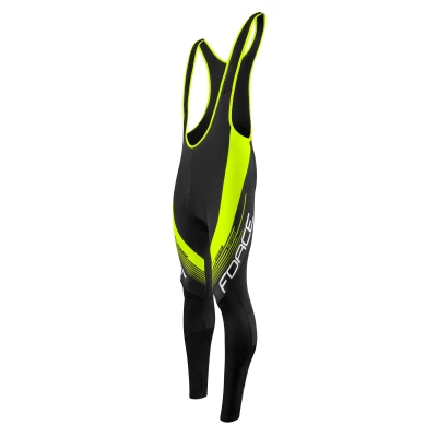 Force F58 černé-fluo cyklokalhoty se šráky a vložkou