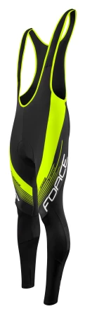 Force F58 černé-fluo cyklokalhoty se šráky a vložkou