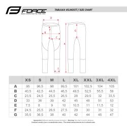 Force MAZE černé cyklokalhoty do pasu bez vložky