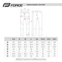 Force MAZE černé cyklokalhoty do pasu bez vložky