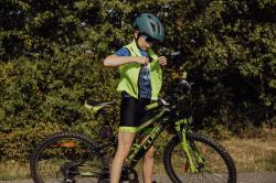 Force KID VICTORY zelené detské cyklokraťasy s vložkou