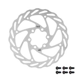 Force Kotouč brzdový Force-4 140 mm, 6 děr, stříbrný (VÝPRODEJ)