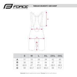 Force ACTION čierne cyklokraťasy so šrákmi a vložkou