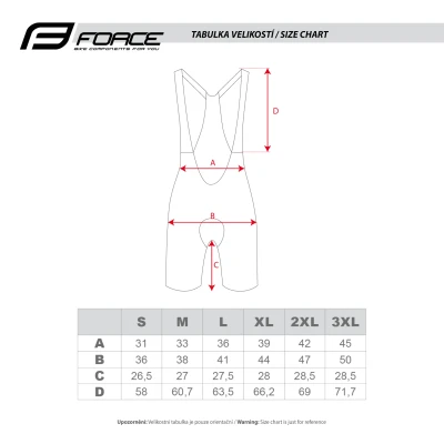 Force ACTION černé cyklokraťasy se šráky a vložkou