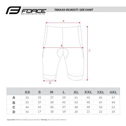 Force B30 černo-fluo cyklistické kraťasy do pasu s vložkou