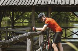 Force B51 černé cyklistické kalhoty - se šráky a vložkou